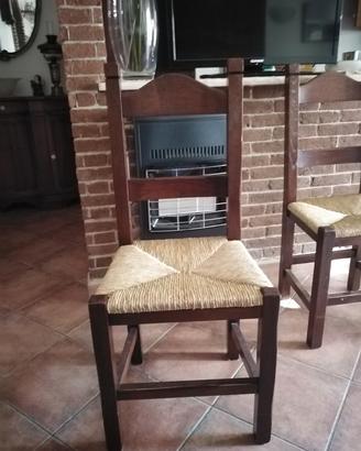 sedie rustiche impagliate molto robuste