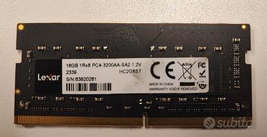 RAM 16 Gb x notebook