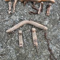 COPPIA ANTICHI GIOGHI IN LEGNO FATTI A MANO