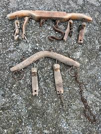 COPPIA ANTICHI GIOGHI IN LEGNO FATTI A MANO