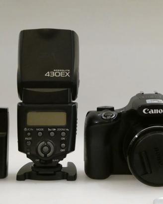 Canon PowerShot SX60 HS + 430EX + ST-E2 + Borsa