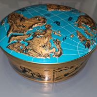 Scatola di latta mappamondo Apollo 11 anno 1969