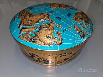 Scatola di latta mappamondo Apollo 11 anno 1969