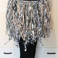 Gonne carnevale Hawaiana argento per donna ragazza