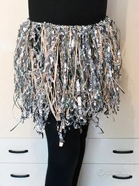 Gonne carnevale Hawaiana argento per donna ragazza