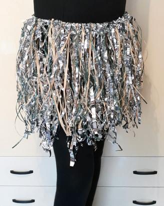 Gonne carnevale Hawaiana argento per donna ragazza