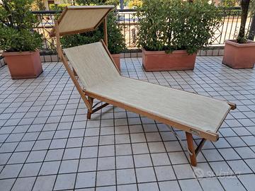 Lettino in legno per giardino