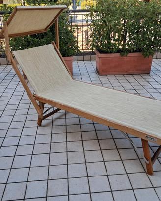 Lettino in legno per giardino