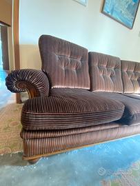 Salotto vintage 3+2+ tavolino legno - svuoto