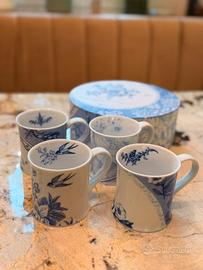 Rosanna Inc. -Beach Cottage- set 4 Mugs NUOVO