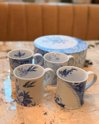 Rosanna Inc. -Beach Cottage- set 4 Mugs NUOVO