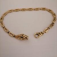 bracciale oro 18 kt testa di leone