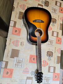 chitarra acustica Eko con amplificatore