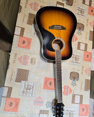 chitarra acustica Eko con amplificatore