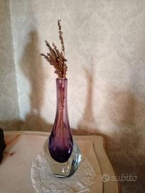 2pz VASO GOCCIA MURANO MONOFIORE + BUGIA '50/60 Fl