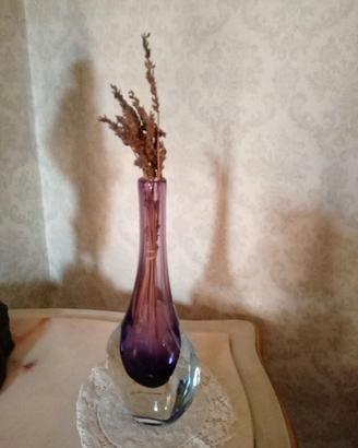 2pz VASO GOCCIA MURANO MONOFIORE + BUGIA '50/60 Fl