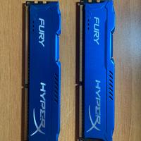 HyperX Fury - DDR3 1600MHz (2*4)