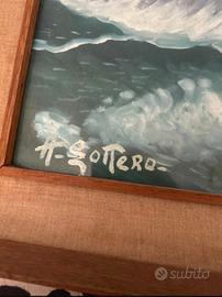 Quadro originale olio su tela firmato H. Gottero