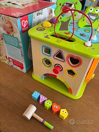 GIoco Cubo Hape in Legno Multiattività 12- 24 mesi