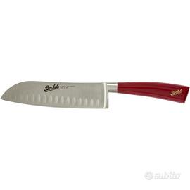 ELEGANCE Coltelli  SANTOKU 18 CM ROSSO,Nero,Bianco