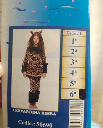 Vestitino carnevale bimba LEOPARDINA BABY 6 anni