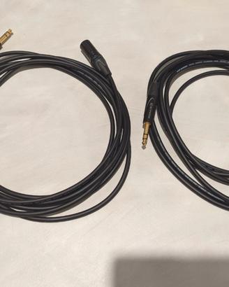 Coppia cavi bilanciati Van Damme 4 Metri TRS xlr