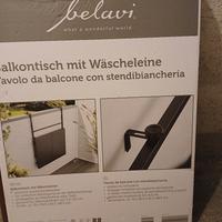 Tavolo da balcone con stendibiancheria 