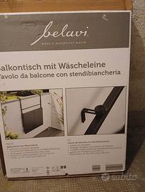 Tavolo da balcone con stendibiancheria 