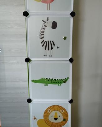 scaffale montabile bambini