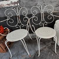 2 sedie da giardino in ferro battuto 