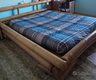 Letto in Bamboo naturale stile etnico 