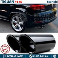 TERMINALI di Scarico NERI per VW TIGUAN 11-16