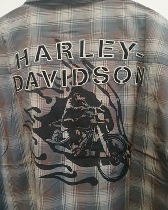 Harley-Davidson Camicia In Flanella Bambino - Maniche Corte, Grigio, 100% Cotone - Modello B&S Con Logo Bar & Shield Ricamato - Taglia Bambino, Perfetta Per Piccoli Centauri - 3