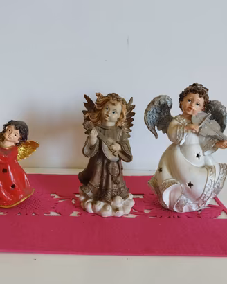 Set di 4 Angioletti per Decorazioni natalizie