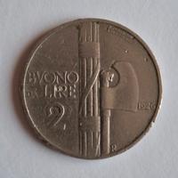 Moneta 2 lire buono 1926 regno