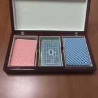 Carte da gioco, scatola in legno - argento 