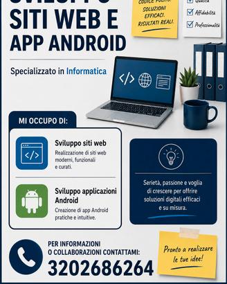 Web developer - Creazione siti web e app Android