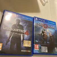 Giochi ps4: God of war e uncharted 4