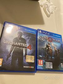 Giochi ps4: God of war e uncharted 4