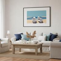 serigrafia originale anni 70 sogg Barche