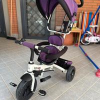 Triciclo Bambini HOMCOM con cappottina e maniglion