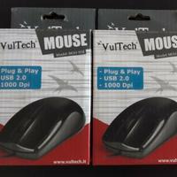 2 mouse ottico pc usb 3 tasti scroll con filo 1000