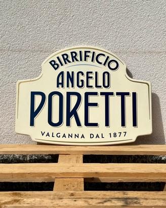 Insegna Vintage Birrificio Angelo Poretti legno