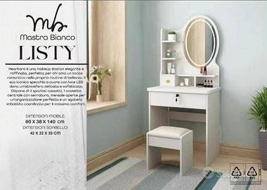 Postazione trucco scrivania con luce LED touch