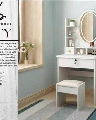 Postazione trucco scrivania con luce LED touch