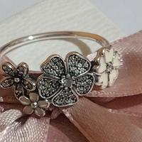 Anello pandora fiori mis 58