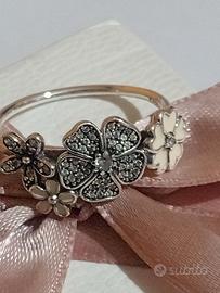 Anello pandora fiori mis 58