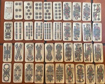 ANTICO COMPLETO 62 CARTE TAROCCO BOLOGNESE 1948