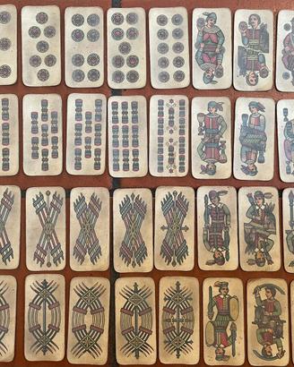 ANTICO COMPLETO 62 CARTE TAROCCO BOLOGNESE 1948