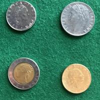 Lotto 4 monete in lire della republica italiana